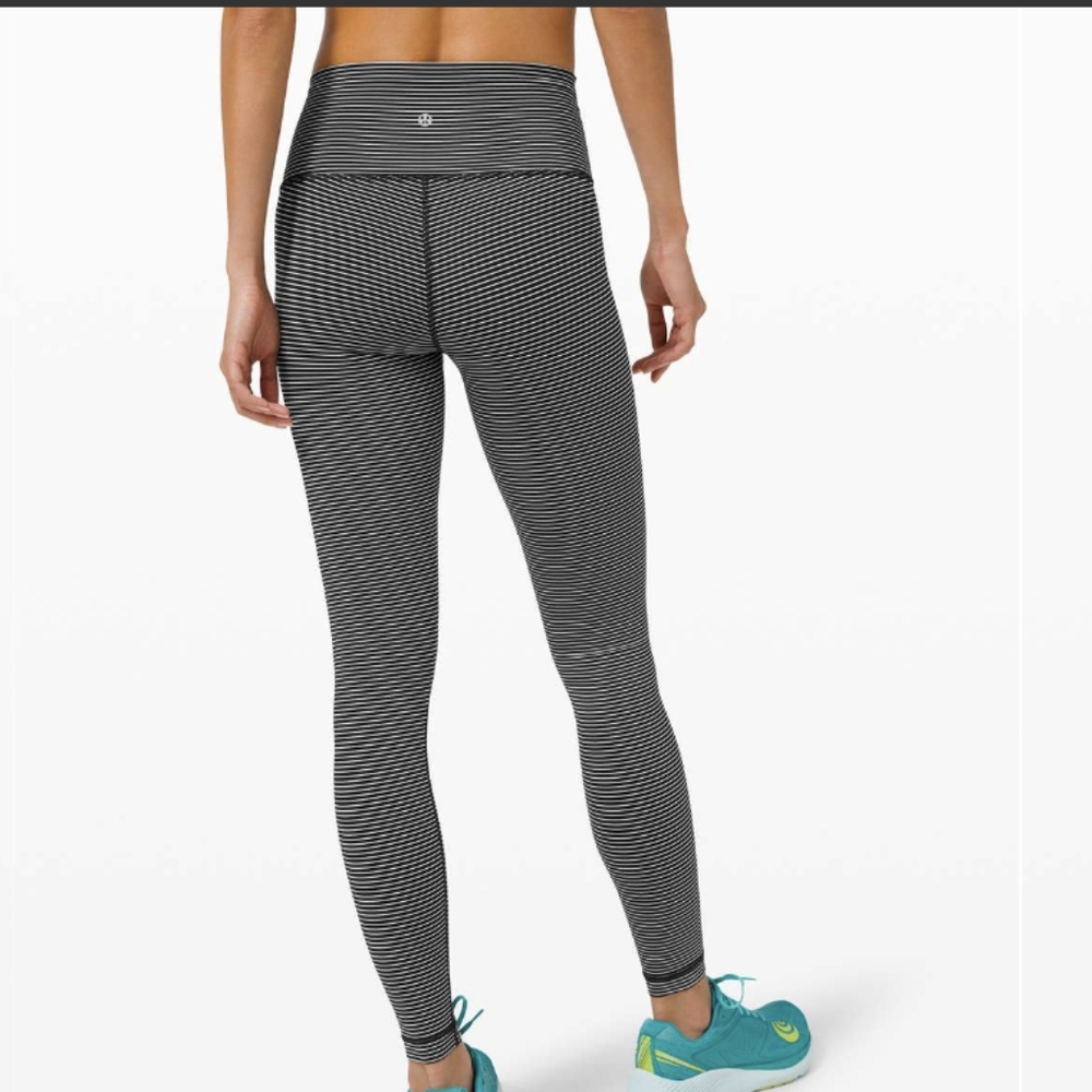 Lululemon Wunder Under High-Rise Tight 28" *Luxtreme Hype Stripe Black White